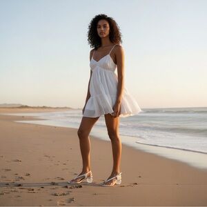 NIB Cult Gaia Aviva Leather Thong Slingback Sandals Size 37.5 $405